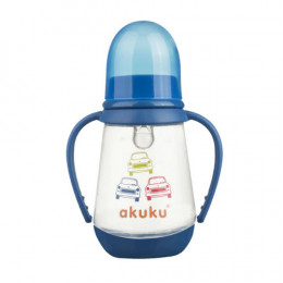 Бутылочка с ручками 125 мл. Akuku A0008 blue