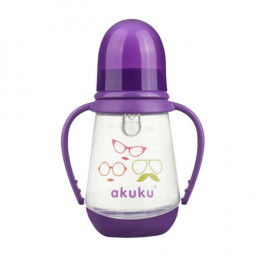 Бутылочка с ручками 125 мл. Akuku A0008 violet