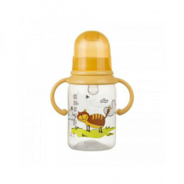 Бутылочка с ручками 125 мл. Akuku A0012 yellow