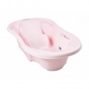 Ванночка Tega Komfort с терм-ом и сливом анатомическая TG-011 light pink paste